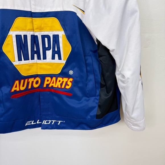 NAPA Auto Parts Blue and White Racing Jacket - Picture 2 of 9